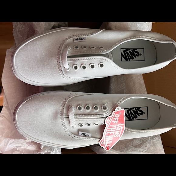 Vans Shoes Authentic True White Lace Up Vans Poshmark